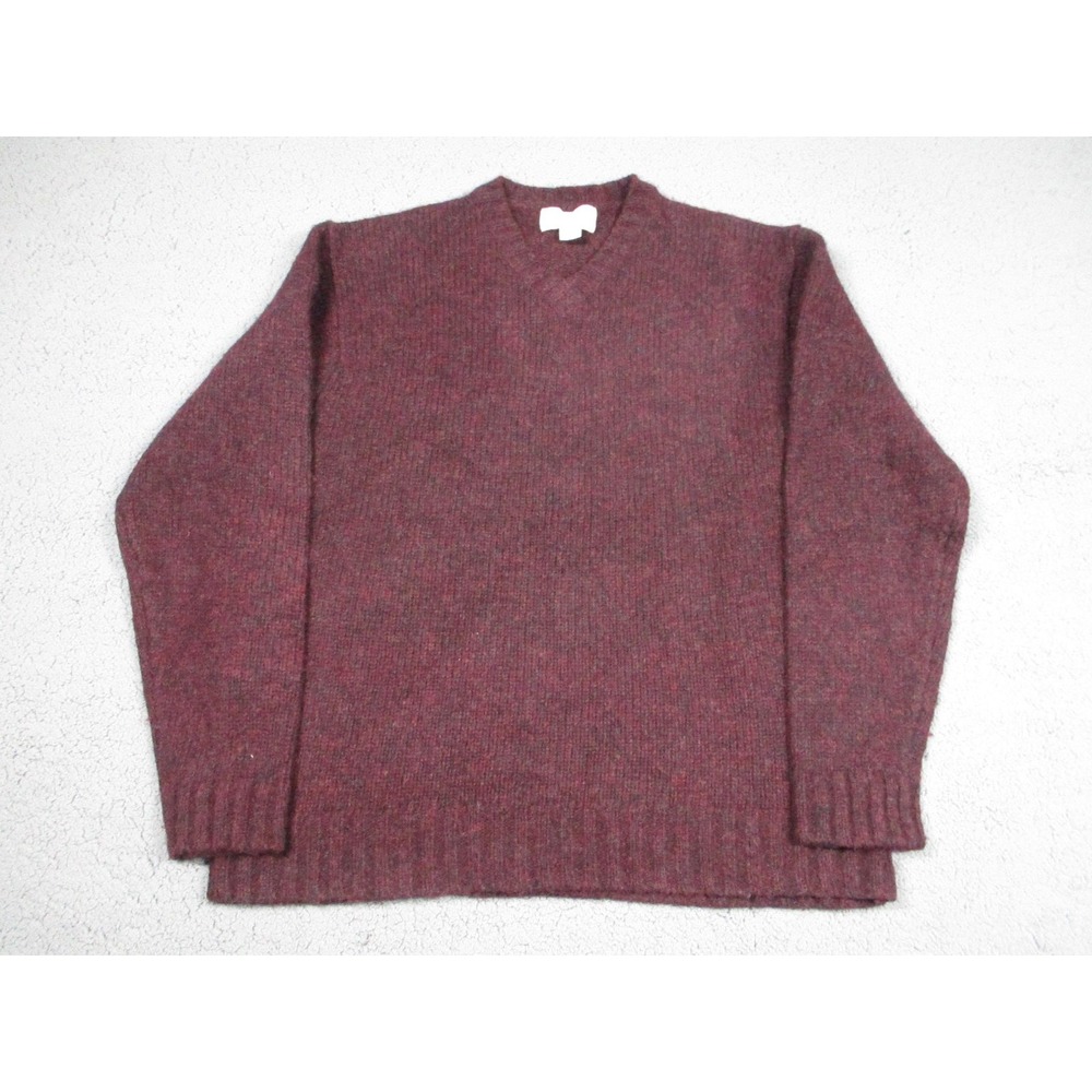 VTG American Eagle Outfitters Sweater Mens Large Red Wool Nylon V Neck Pullover